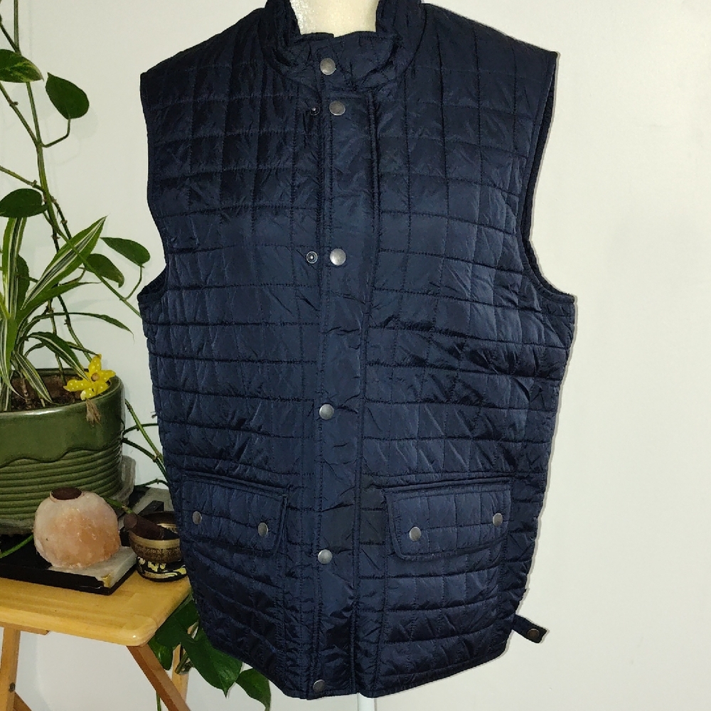 Chaps Men's Dark Blue Quilted Vest
